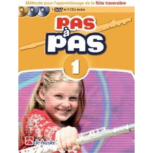 DEHASKE PAS A PAS FLUTE TRAVERSIERE VOL.1 + 2 CD ET DVD