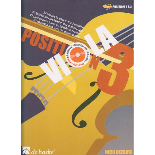 DEHASKE DEZAIRE NICO - 27 PIECES POUR JOUER EN TROISIEME POSITION - ALTO + CD