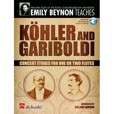 KOHLER/GARIBOLDI - CONCERT ETUDES FOR ONE OR TWO FLUTES + CD