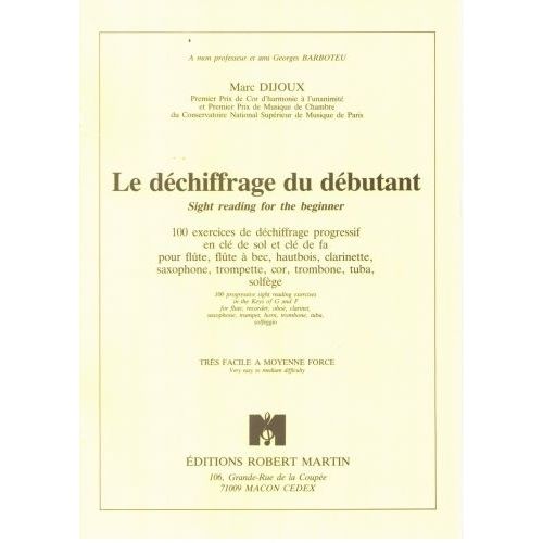 ROBERT MARTIN Dijoux - Dchiffrage Du Dbutant