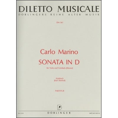 MARINO CARLO - SONATA IN D - ALTO & PIANO