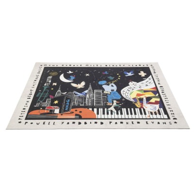CLB-NGHT Tapis Club Series 1.63 X 1.42M Antidérapant Jazz Night