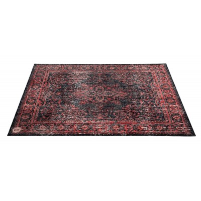 VP185-RBL - VINTAGE PERSIAN STAGE / DRUM MAT 1.85 X 1.60M ANTI-SLIP - BLACK RED