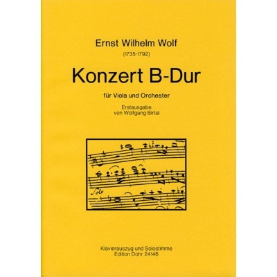 WOLF E.W. - KONZERT B-DUR - ALTO & PIANO