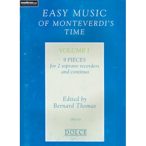  Easy Music Of Monteverdi's Time Vol. 1