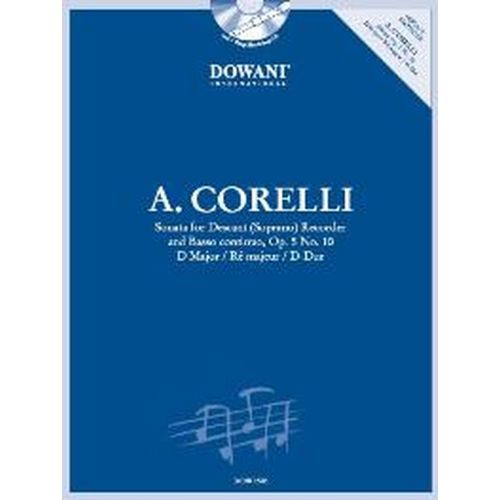 CORELLI A. - SONATA OP.5 N°10 RE MAJEUR - FLUTE A BEC SOPRANO, BC