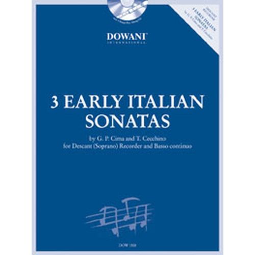 3 EARLY ITALIAN SONATAS - FLUTE A BEC SOPRANO, BC
