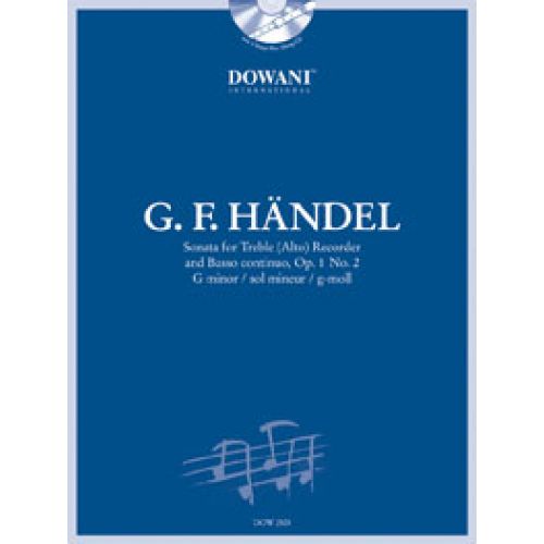 HAENDEL G. F. - SONATE OP 2 N° 1 EN SOL MINEUR - FLB ALTO + CD