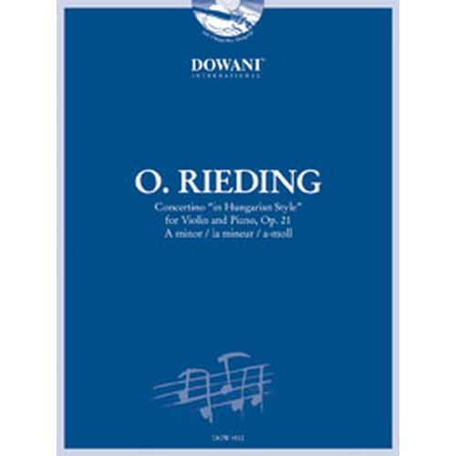 RIEDING O. - CONCERTINO ?IN HUNGARIAN STYLE? OP.21 IN A MINOR - VIOLON, PIANO