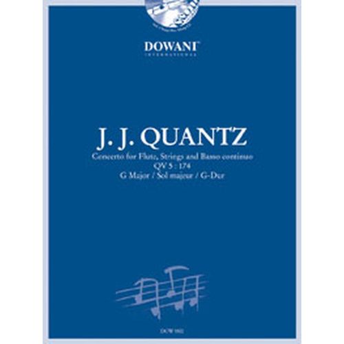 DOWANI QUANTZ J.J. - CONCERTO QV 5 : 174 IN G MAJOR - FLUTE, BC