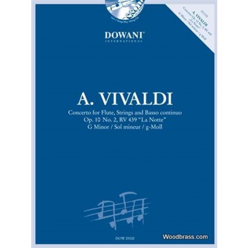 DOWANI VIVALDI A. - CONCERTO POUR FLUTE OP. 10/2 RV 439 ("LA NOTTE") SOL MIN. + CD