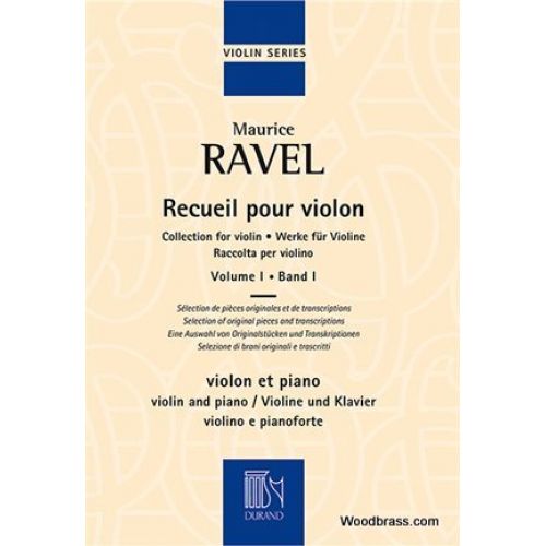 DURAND Ravel M. - Recueil Pour Violon Vol.1