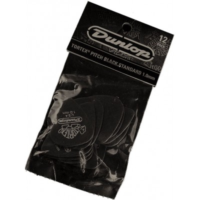 DUNLOP ADU 488P100 - TORTEX PITCH SCHWARZ PLAYERS PACK - 1,00 MM (VON 12)