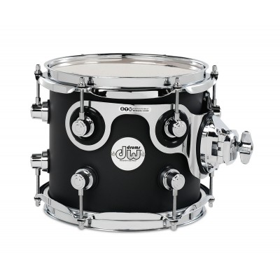 DW DRUM WORKSHOP Tom 8" X 7" Design Black Satin