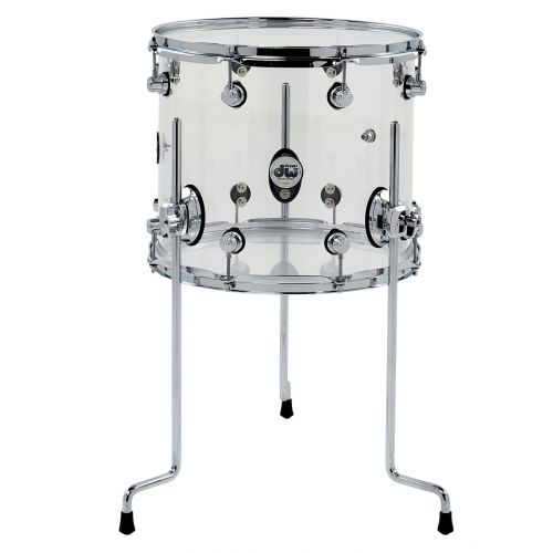 Dw Drum Workshop Tom Sur Pieds Design Acrylique Clear