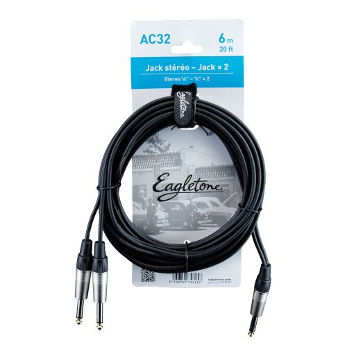 AC32 - 1/4 STEREO PHONE / 2 1/4 PHONE - 20FT