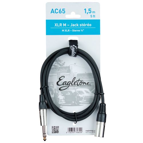 EAGLETONE AC65 - XLR MALE / KLINKE STEREO - 1,5M