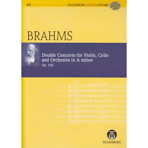 EULENBURG BRAHMS JOHANNES - DOUBLE CONCERTO IN A MINOR - CONDUCTEUR POCHE + CD