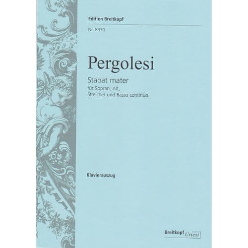 PERGOLESI G.B. - STABAT MATER - CHANT, CHOEUR, PIANO