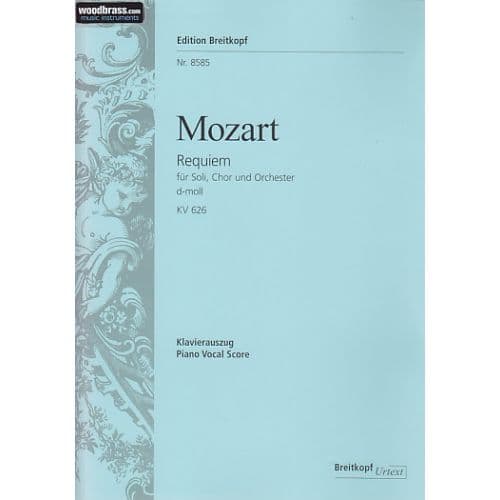 EDITION BREITKOPF MOZART W.A. - REQUIEM EN DO MINEUR KV 626 - CHANT, CHOEUR, PIANO