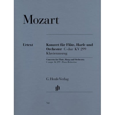 EDITION BREITKOPF MOZART W.A. - CONCERTO DO MAJEUR KV 299 FLUTE, HARPE & PIANO