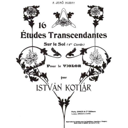 ENOCH KOTLAR ISTVAN - 16 ETUDES TRANSCENDANTES