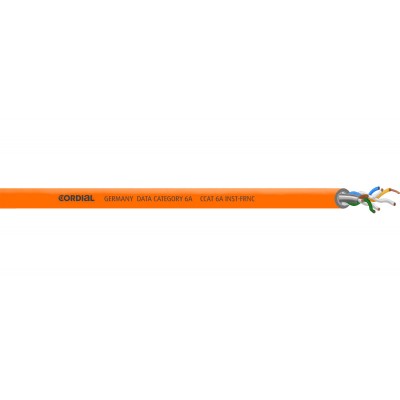 CORDIAL Bobine de Câble Réseau CAT6a Installation 100 M
