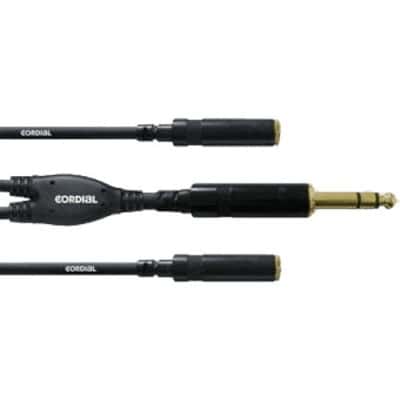 CABLES BRETELLE JACK STEREO JACK STEREO M./2 MINIJACK ST. F. 0.3M