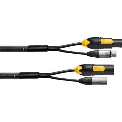 Câble Hybride XLR 5 Points + Powercon 2,5 Mm True1 - 15M