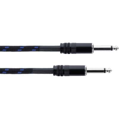 CABLE GUITARE JACK 3 M TWEED BLEU