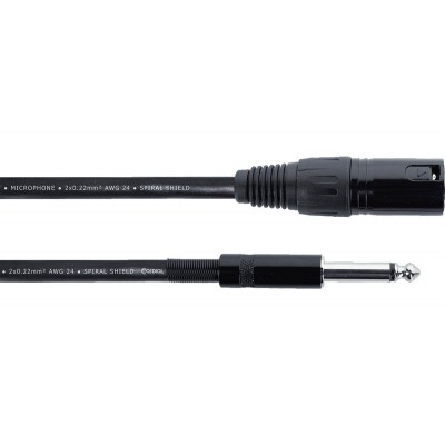 CORDIAL XLR MALE / MONO JACK AUDIO CABLE - 10 M