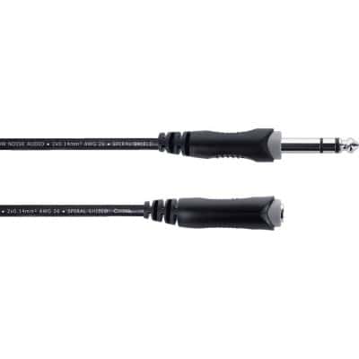 STEREO AUDIO CABLE JACK MALE / FEMALE 3 M