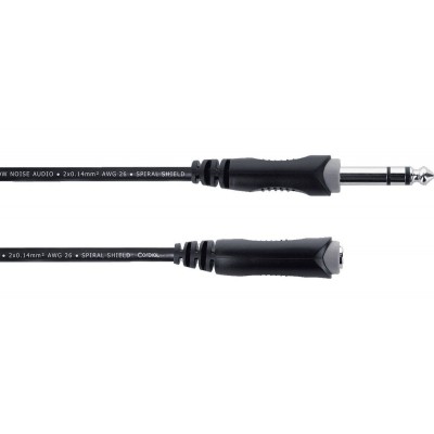 CORDIAL STEREO AUDIO CABLE JACK MALE / FEMALE 3 M