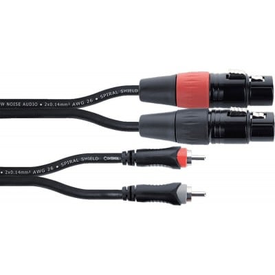 AUDIO CABLE DOUBLE XLR FEMALE / RCA 1 M