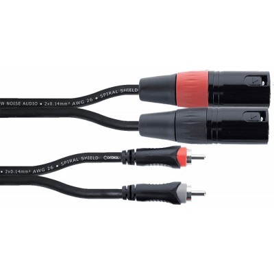 CORDIAL Câble Audio Double XLR Mâle / RCA 1 M