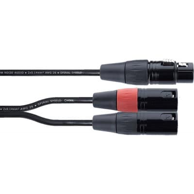 CORDIAL CABLE Y STRAP XLR FEMALE / 2 XLR MALE 30 CM