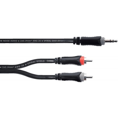 Y-CABLE STEREO MINI JACK / 2 RCA 1.5 M