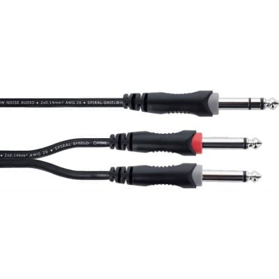 Y-CABLE STEREO MALE JACK / 2 MALE MONO JACKS 5 M