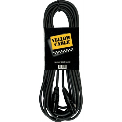 YELLOW CABLE MICROPHONE STANDARD STANDARD CABLES XLR PROFILE MALE/XLR FEMALE 15M