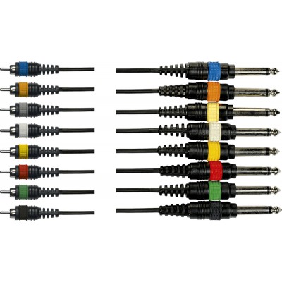 YELLOW CABLE OCTOPAIRE 8 RCA 8 JACK MONO 5 M