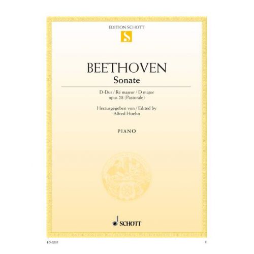 SCHOTT BEETHOVEN L.V. - SONATA D MAJOR OP. 28 - PIANO