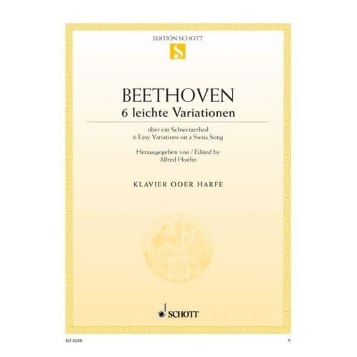 BEETHOVEN L.V. - 6 EASY VARIATIONS F MAJOR WOO 64 - PIANO OR HARP