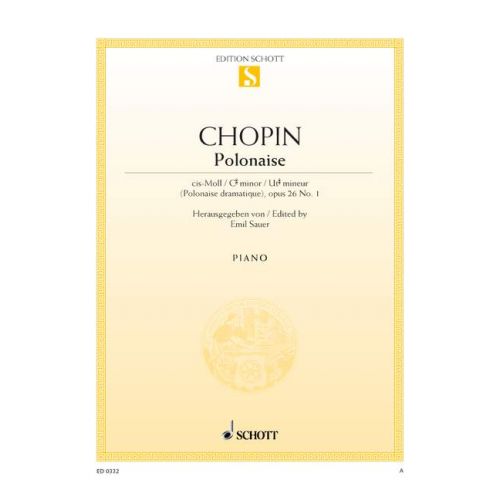 CHOPIN FREDERIC - POLONAISE C SHARP MINOR OP. 26/1 - PIANO