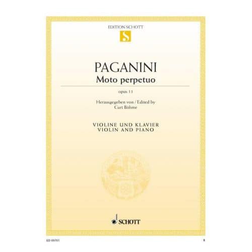SCHOTT PAGANINI NICCOLO - MOTO PERPETUO OP. 11 - VIOLIN AND PIANO