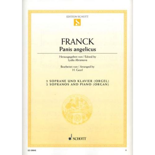 SCHOTT FRANCK CESAR - PANIS ANGELICUS - 2 SOPRANOS AND PIANO