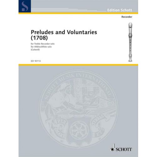 SCHOTT PRELUDES AND VOLUNTARIES - TREBLE RECORDER