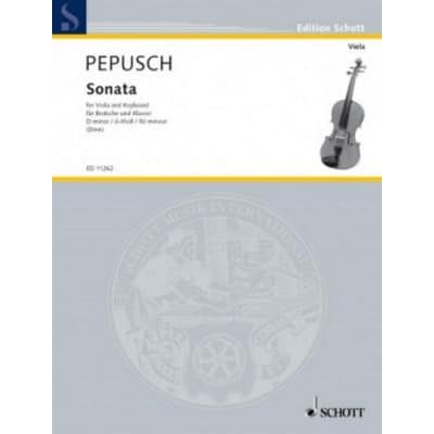 PEPUSCH J.C. - SONATA D-MOLL - ALTO & PIANO 