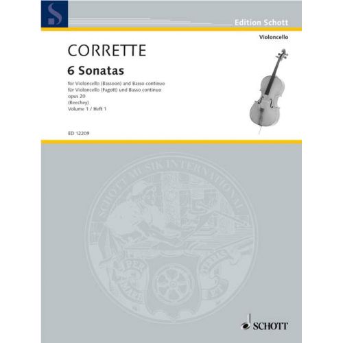 SCHOTT CORRETTE MICHEL - LES DELICES DE LA SOLITUDE OP.20 VOL.1 - CELLO (BASSOON) AND BASSO CONTINUO