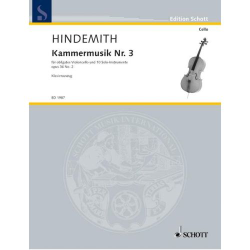 HINDEMITH PAUL - CHAMBER MUSIC NO 3 OP 36/2