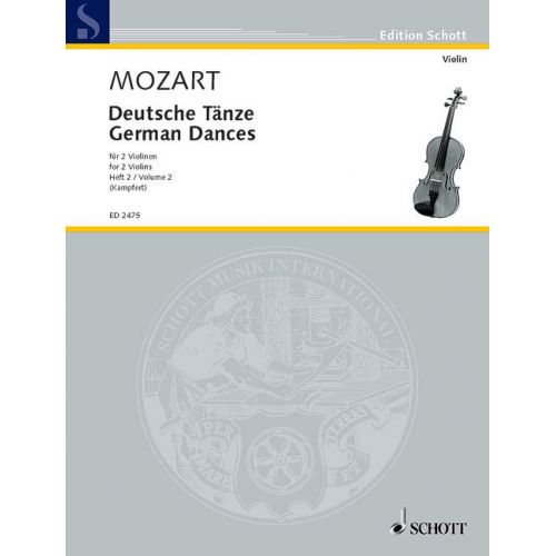 SCHOTT MOZART W.A. - GERMAN DANCES BAND 2 - 2 VIOLINS